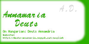 annamaria deuts business card